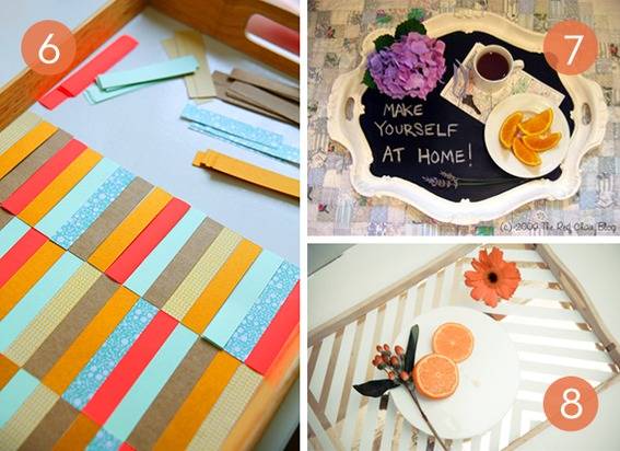 How to decorate serving trays to your own personal taste.
