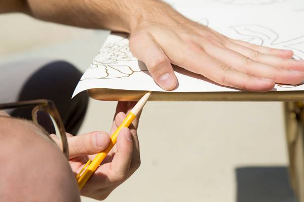 "Patterned Makeover of an Old Furniture with Wallpaper"