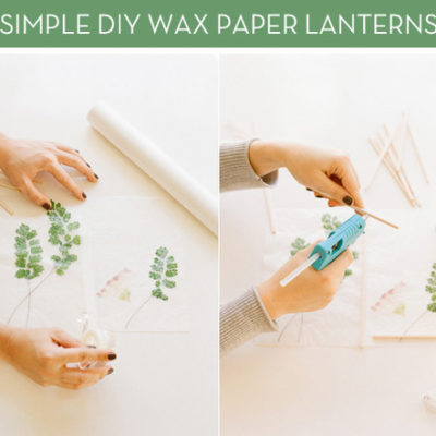 "Wax Paper Lanterns with available things and Tools"