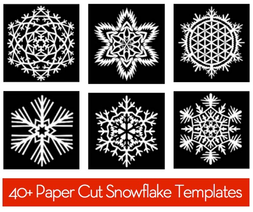 These snowflake templates can be used to make crafts.