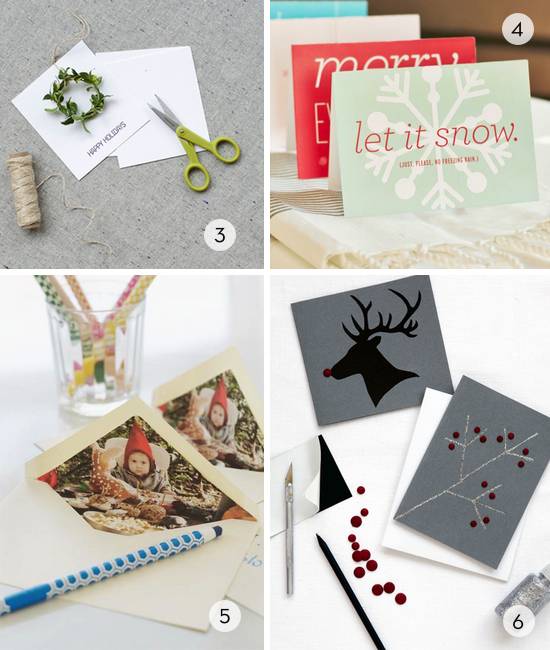 Christmas cards have been handmade or printed with customization.