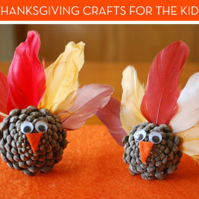 Small turkey decorations have been created out of pine cones, feathers, felt and googly eyes.