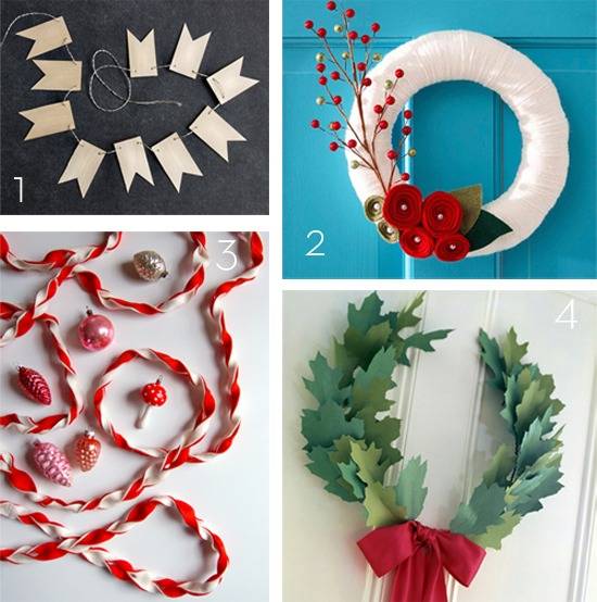 Different ways to create holiday decorations with paper.