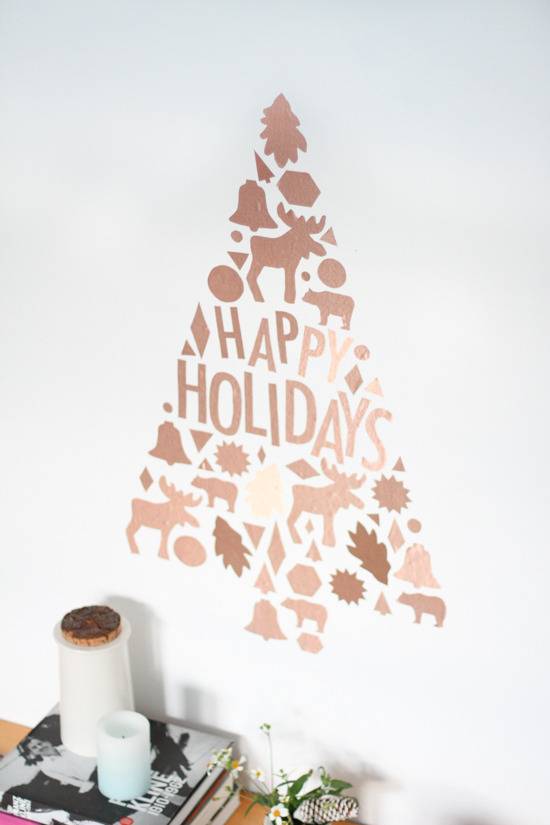 "Holiday Wall Art with Removable Decals"