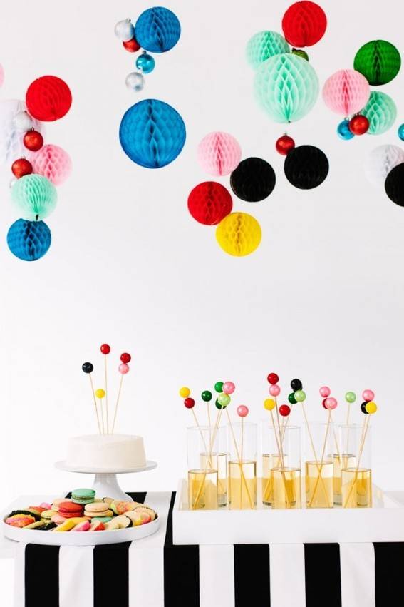 "Party decoration done with different colorful things"