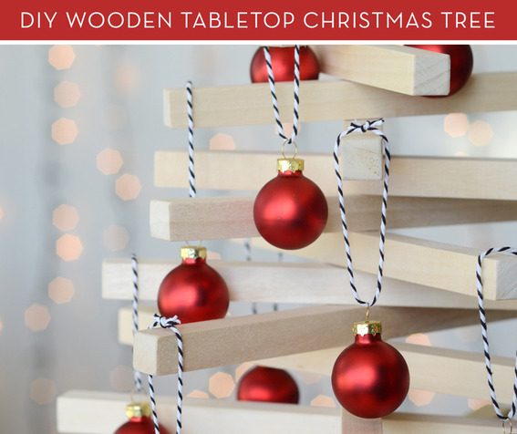 Make this simple Make a Modern Wooden Tabletop Christmas Tree