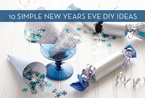 Blue and white New Years ideas and crafts.