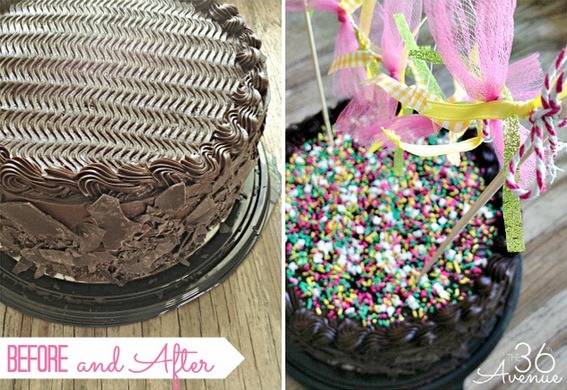 Two different types of chocolate cakes with toppings.