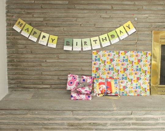 colorful postcards turned to a banner