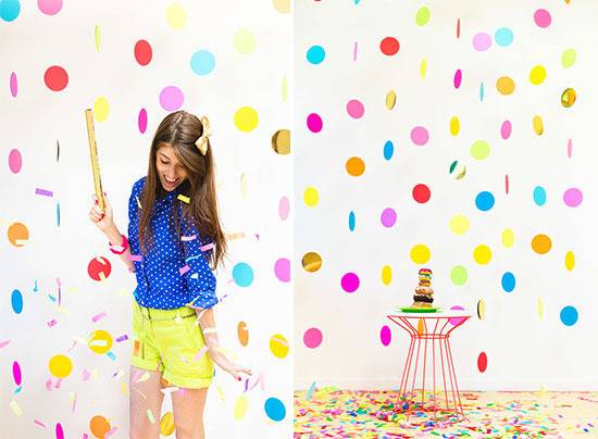 "Colorful Wall Stickers for Photobooth Backdrops"