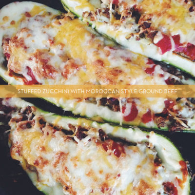 Stuffed Zucchini with Moroccan Ground Beef