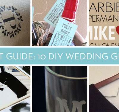 Roundup of diy wedding and shower gift ideas.