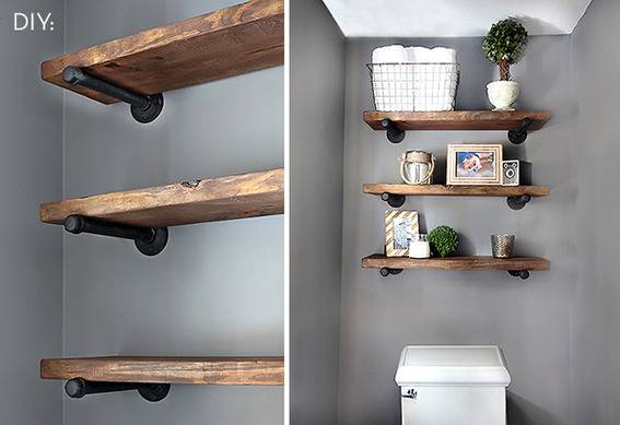 "Wooden rack with plant pot and frame."