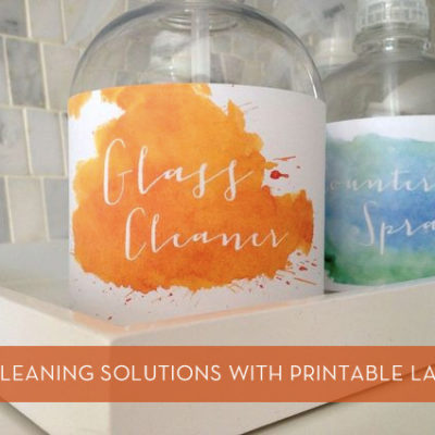 DIY cleaning solution recipes with free printable labels (PDF download)