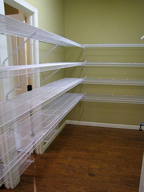 A clean, empty pantry.