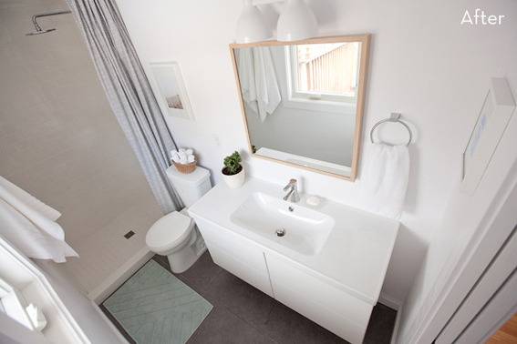 "An Inspiring Scandinavian Bathroom with White Color Looks Attractive"