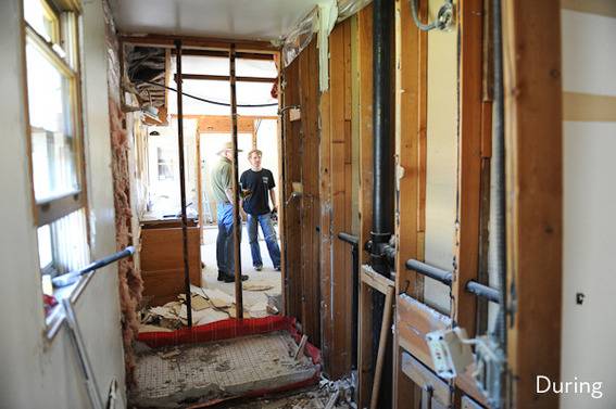 "Two men discussing about home."