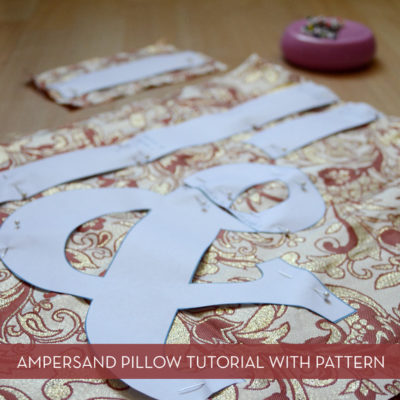 DIY Ampersand Pillow Tutorial