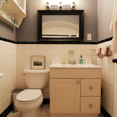 Before old dingy bathroom renovation