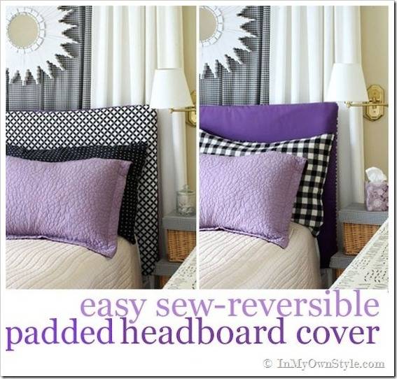 Headboards with padded covers.