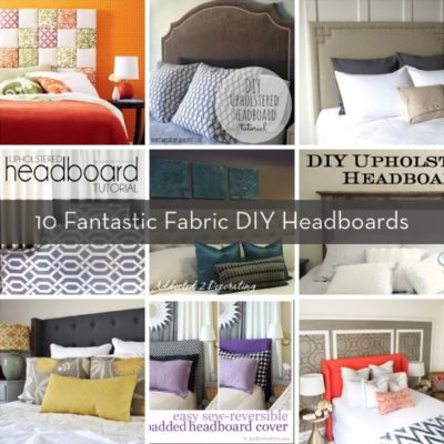 Several pucs show fabric diy headboards.