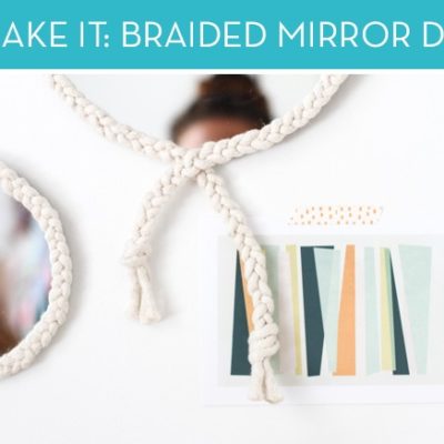 "Braided mirror with rope."