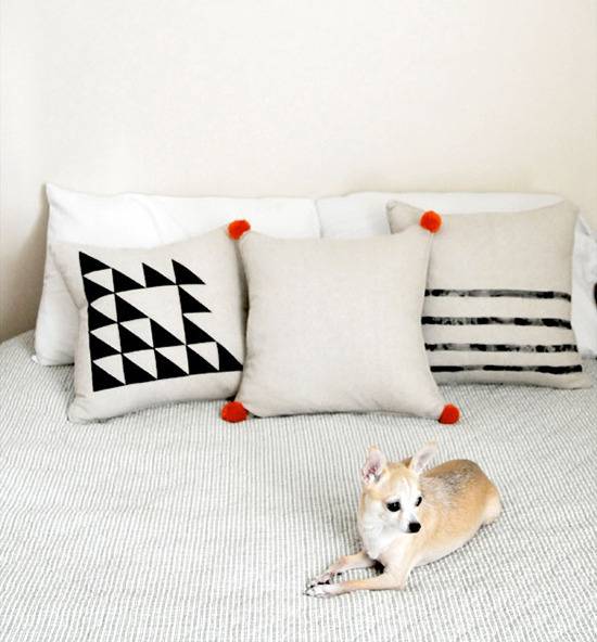 DIY embellished pillows