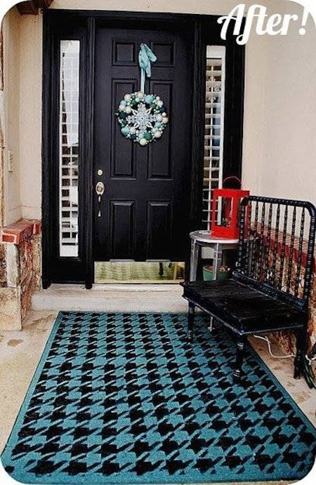 "Entry with carpet and shoe stand."
