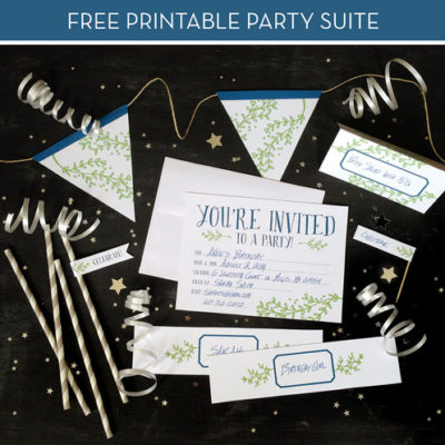 Free Printable: Botanical Themed Party Suite