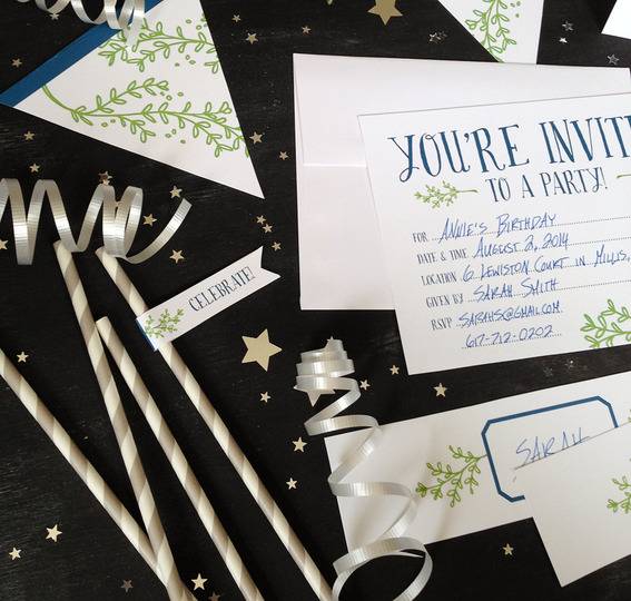 Free Printable: Botanical Themed Party Suite