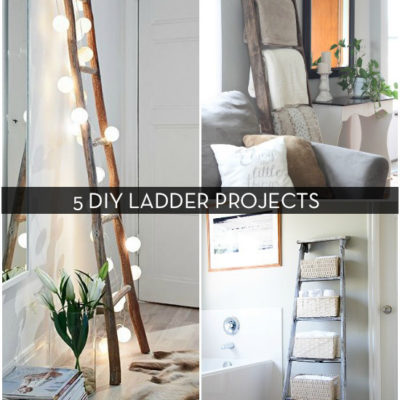 DIY ladder decor