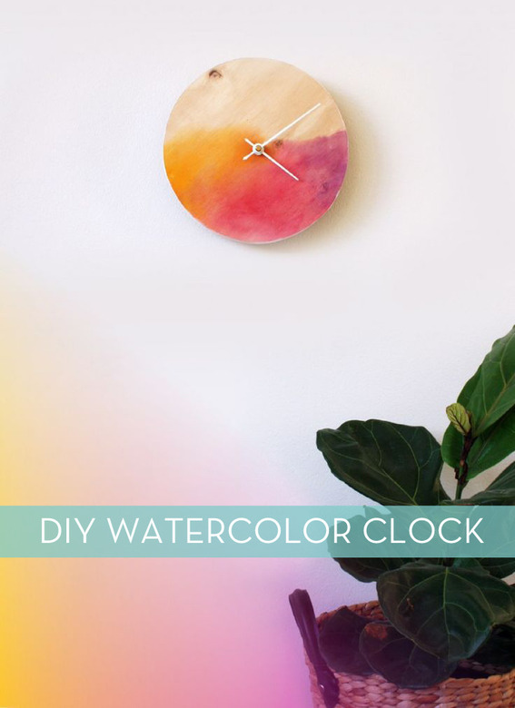 DIY Watercolor Clock