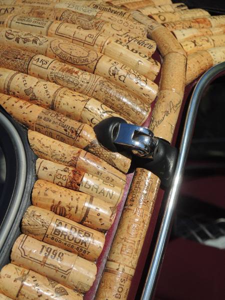 A car made from wine corks.