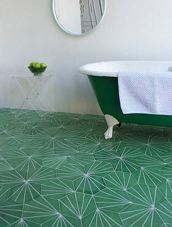 "A Neat and Beautiful Floor Pattern for Bathroom"