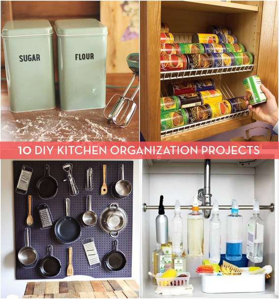 10 DIY Ways to Organize your Kitchen