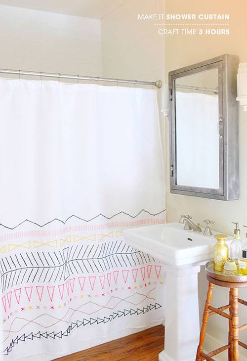 15 diy statement shower curtains