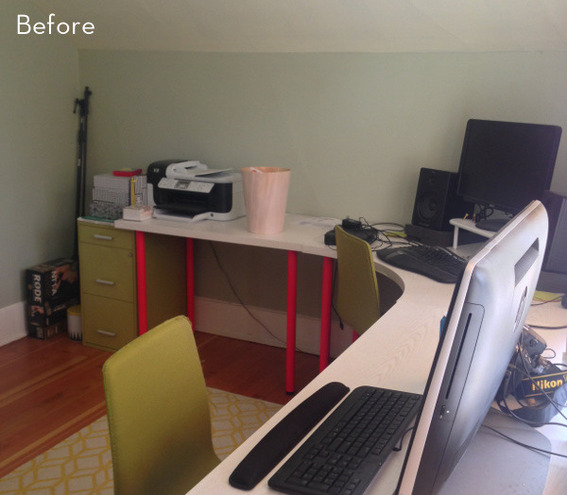 "A Small Home Office simply arranged with Furniture"