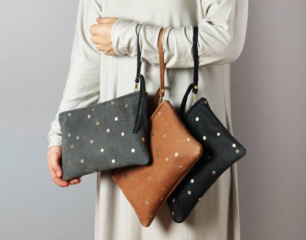 "Stylish and Different Colored Leathered Pouch"