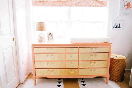 DIY Gold Leaf Dresser