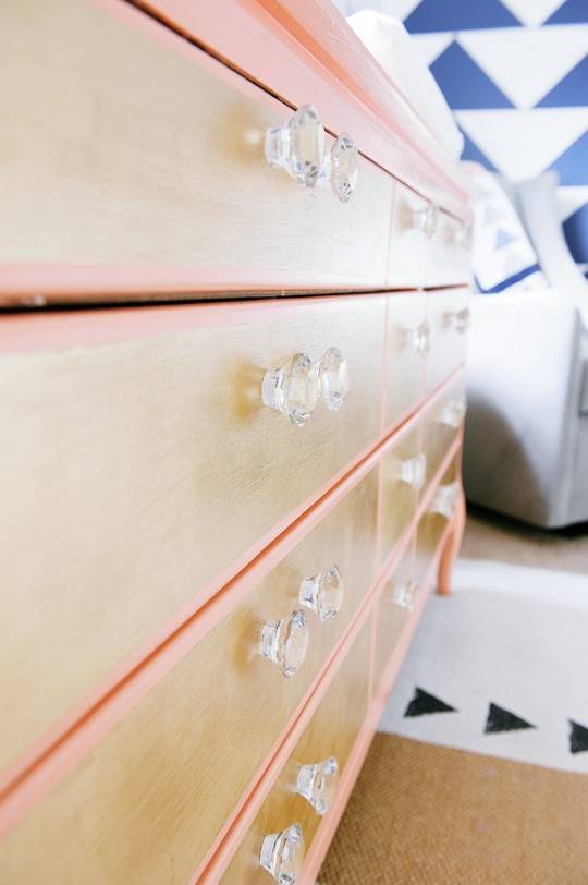 DIY Gold Leaf Dresser