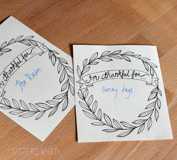 A couple of 'thankful for' cards.