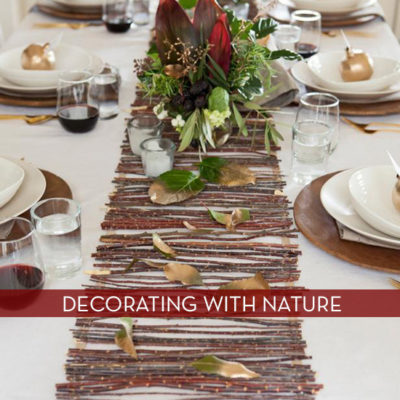 Natural items for thanksgiving tables