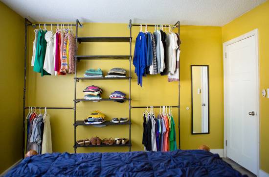 "A Simple Rack to store Clothes in a small room"