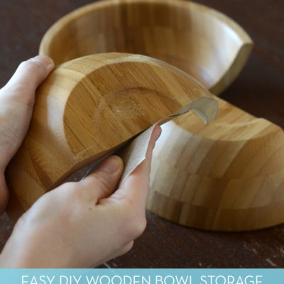 Easy DIY Wooden Half Bowl Storage