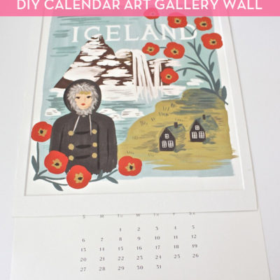 DIY Calendar Art Gallery Wall