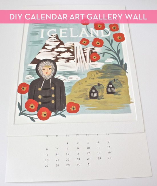 DIY Calendar Art Gallery Wall