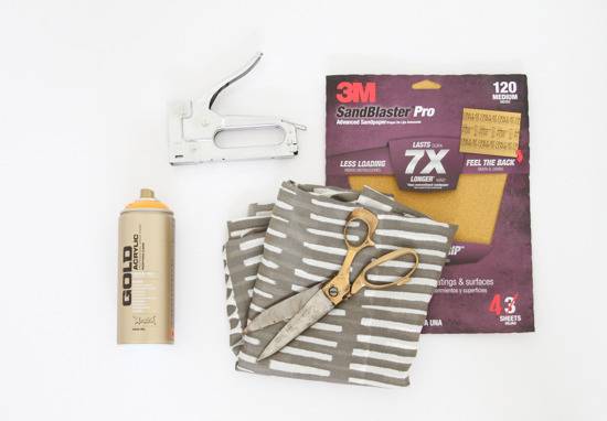 Scissors and other tools are shown with sandpaper.