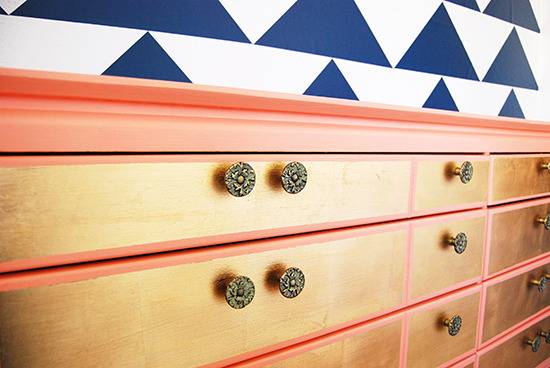 DIY Gold Leaf Dresser