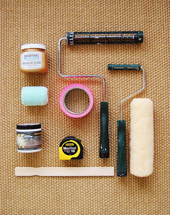 DIy Geometric Painted Rug