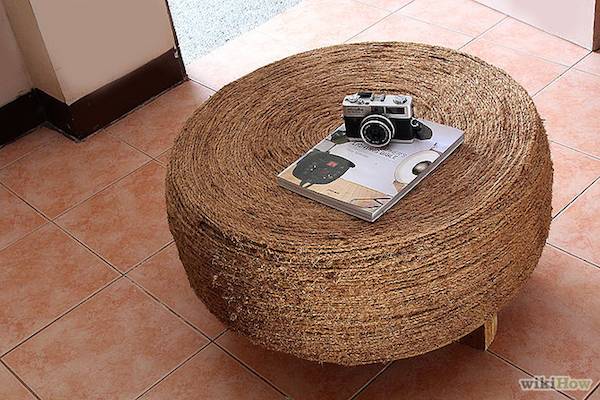 WikiHow [http://www.wikihow.com/Make-a-Living-Room-Table-from-an-Old-Tire]
